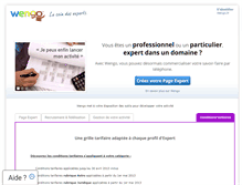 Tablet Screenshot of private.experts.wengo.fr